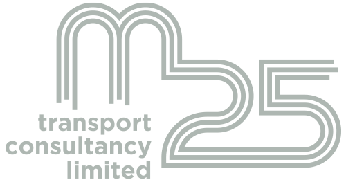 Large logo of M25 Transport Consultancy company.